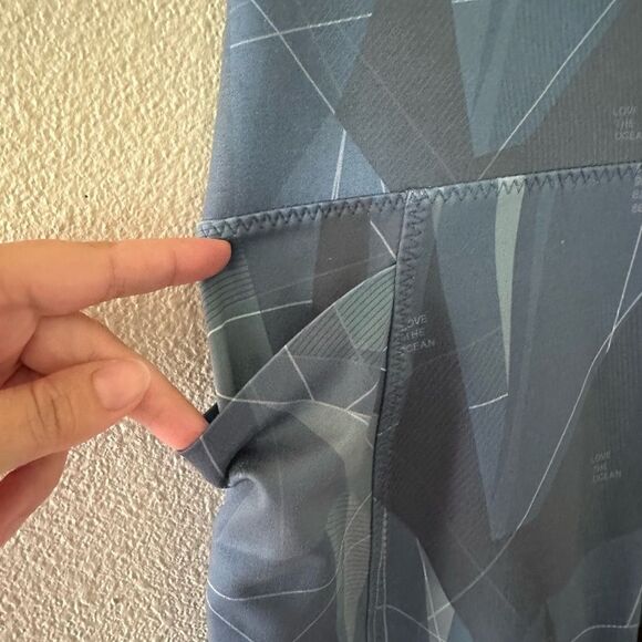 Sweaty Betty Super Sculpt High-Waisted Zig Zag Crop Yoga Leggings Blue Small - Picture 5 of 10